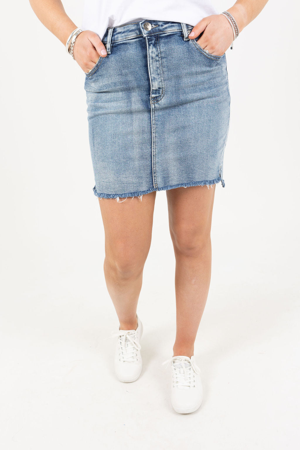 Raw Edge Denim Skirt Mint Boutique Ltd All Rights Reserved 4944