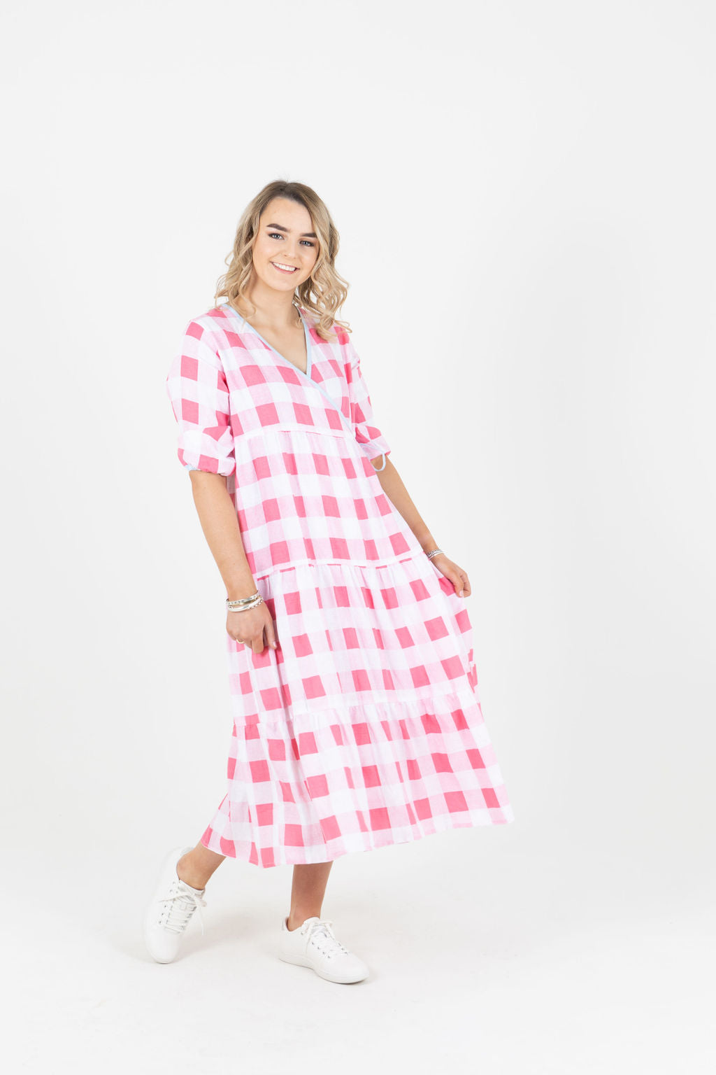 Make Your Day Hot Pink Checkered Cardigan – Shop the Mint