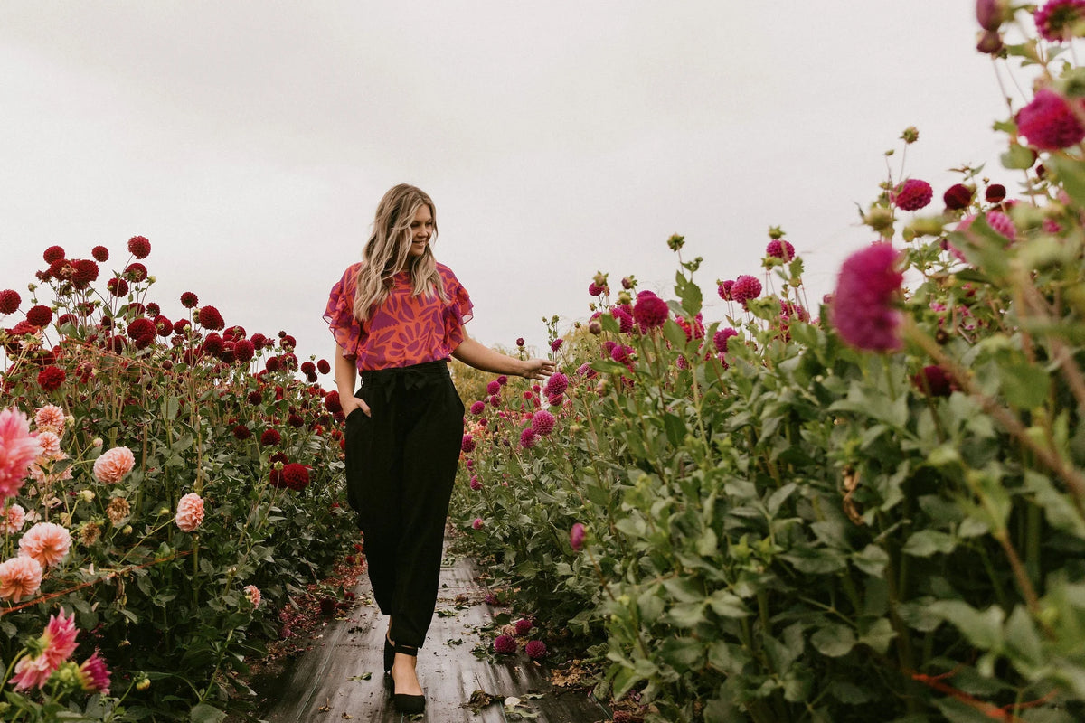 Evelyn Blouse Sunset Floral