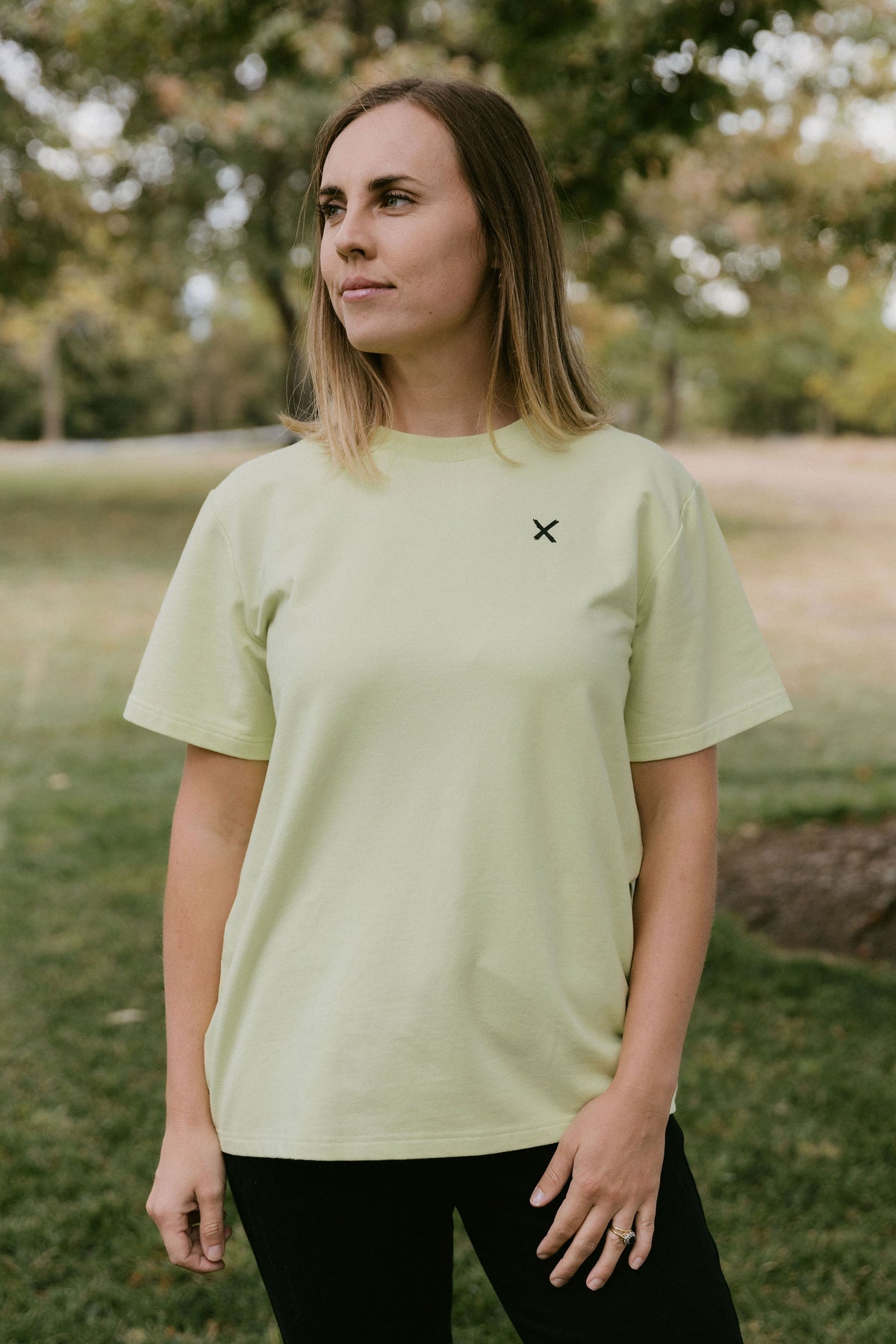 Chris Tee Lime With Mini X