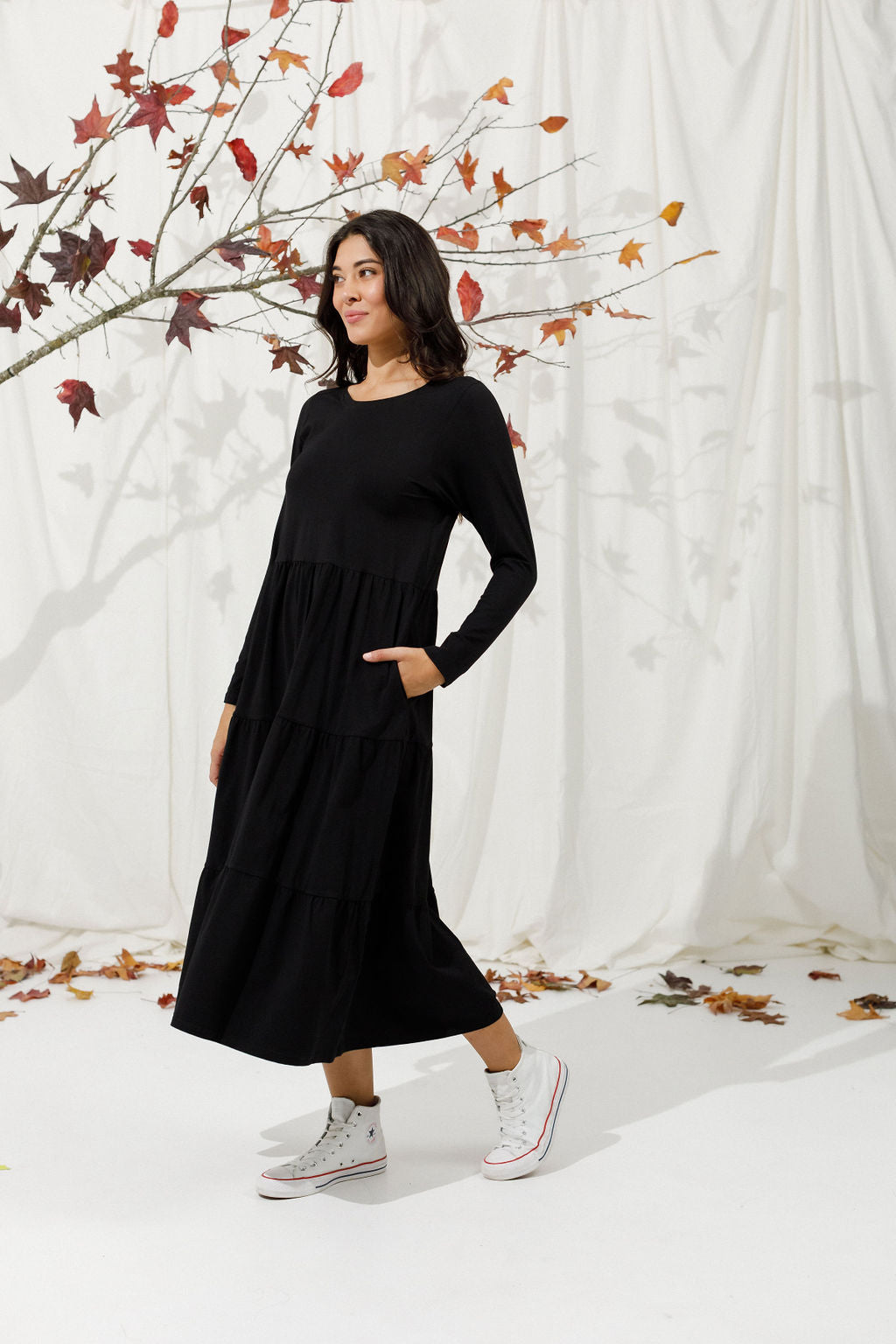 Long Sleeve Kendall Dress Black