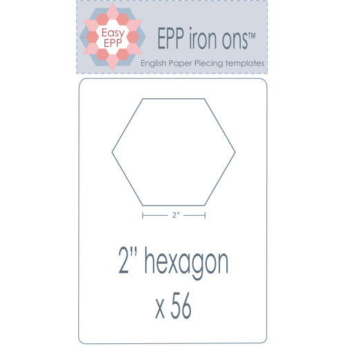 EPP Iron Ons 2" Hexies x 56