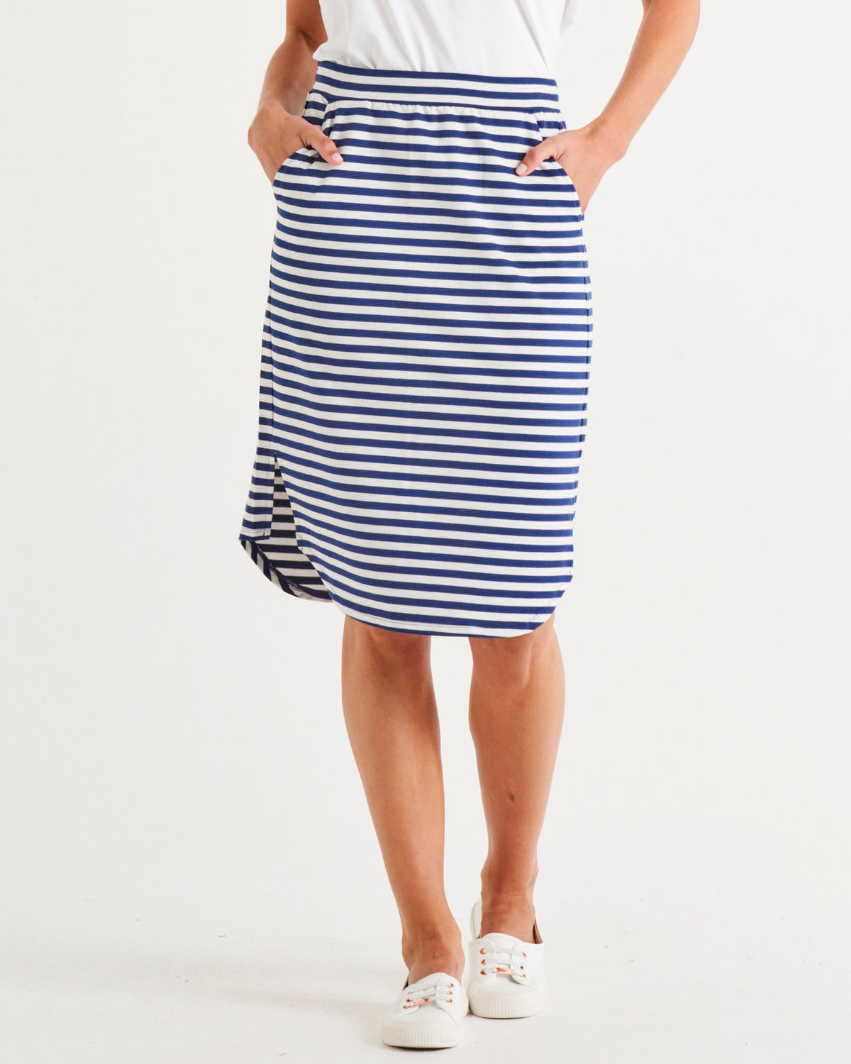 Evie Skirt Ocean Stripe