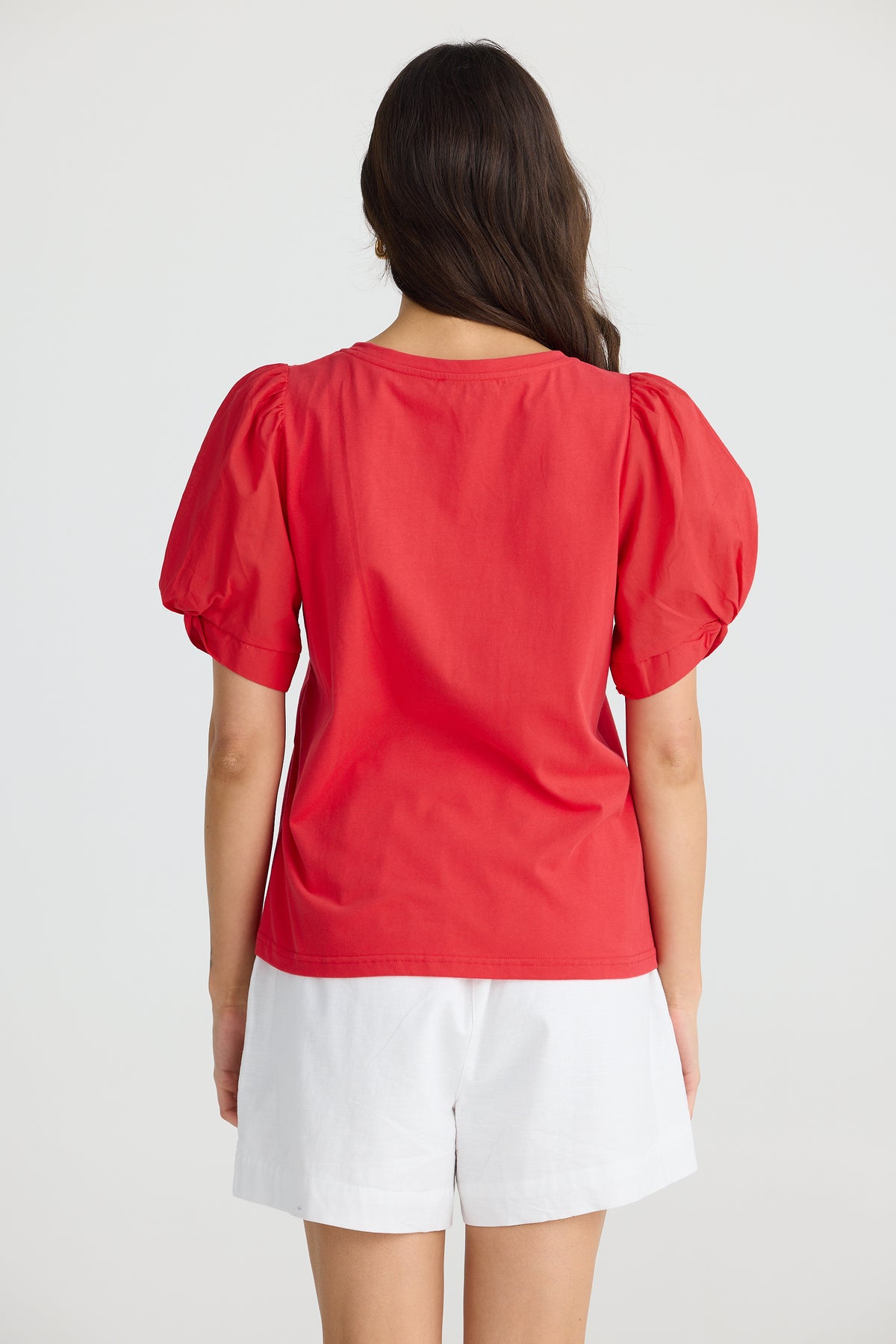 Abigail V Neck Tee Chilli