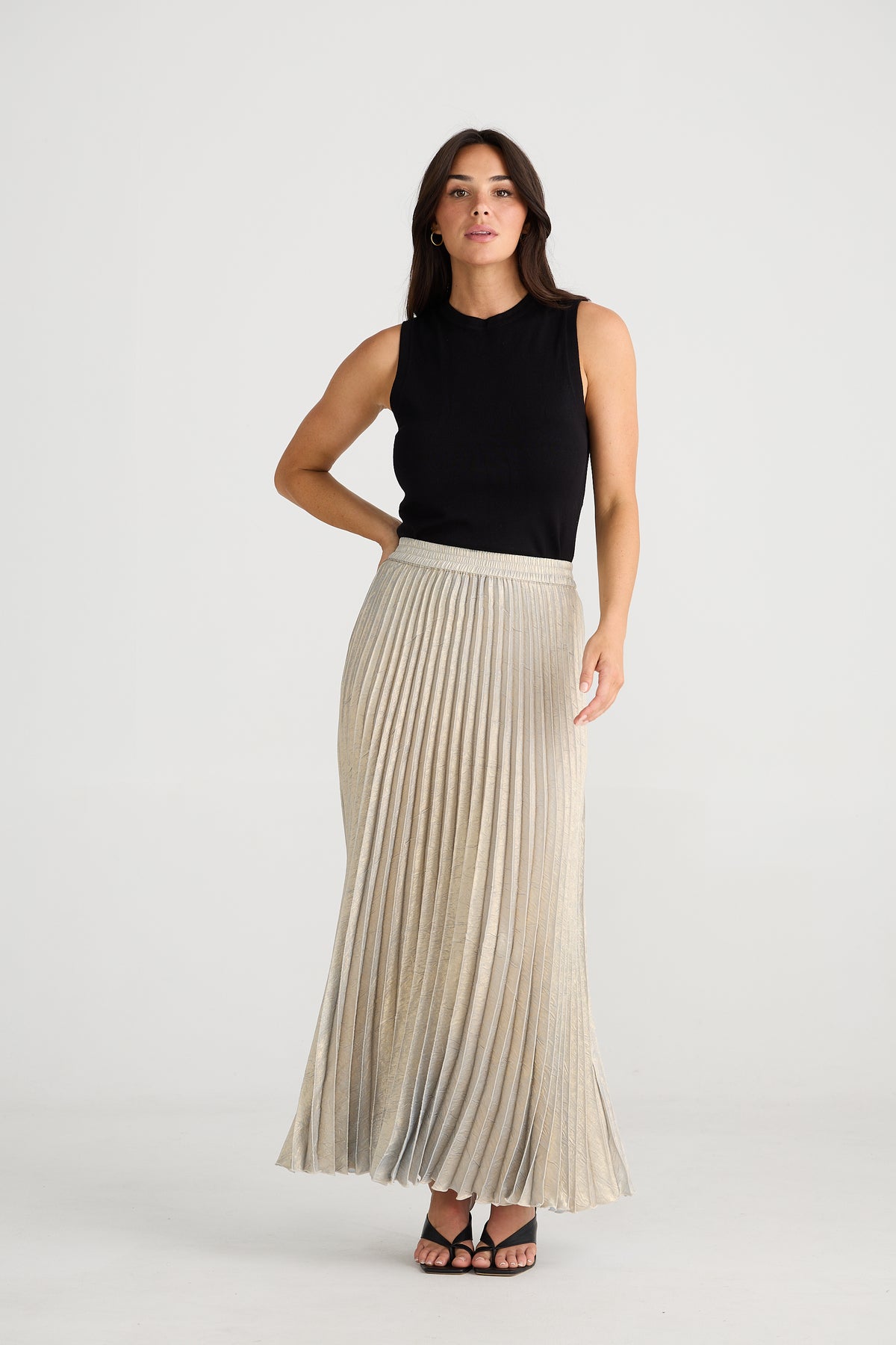 Alias Pleated Skirt Champagne