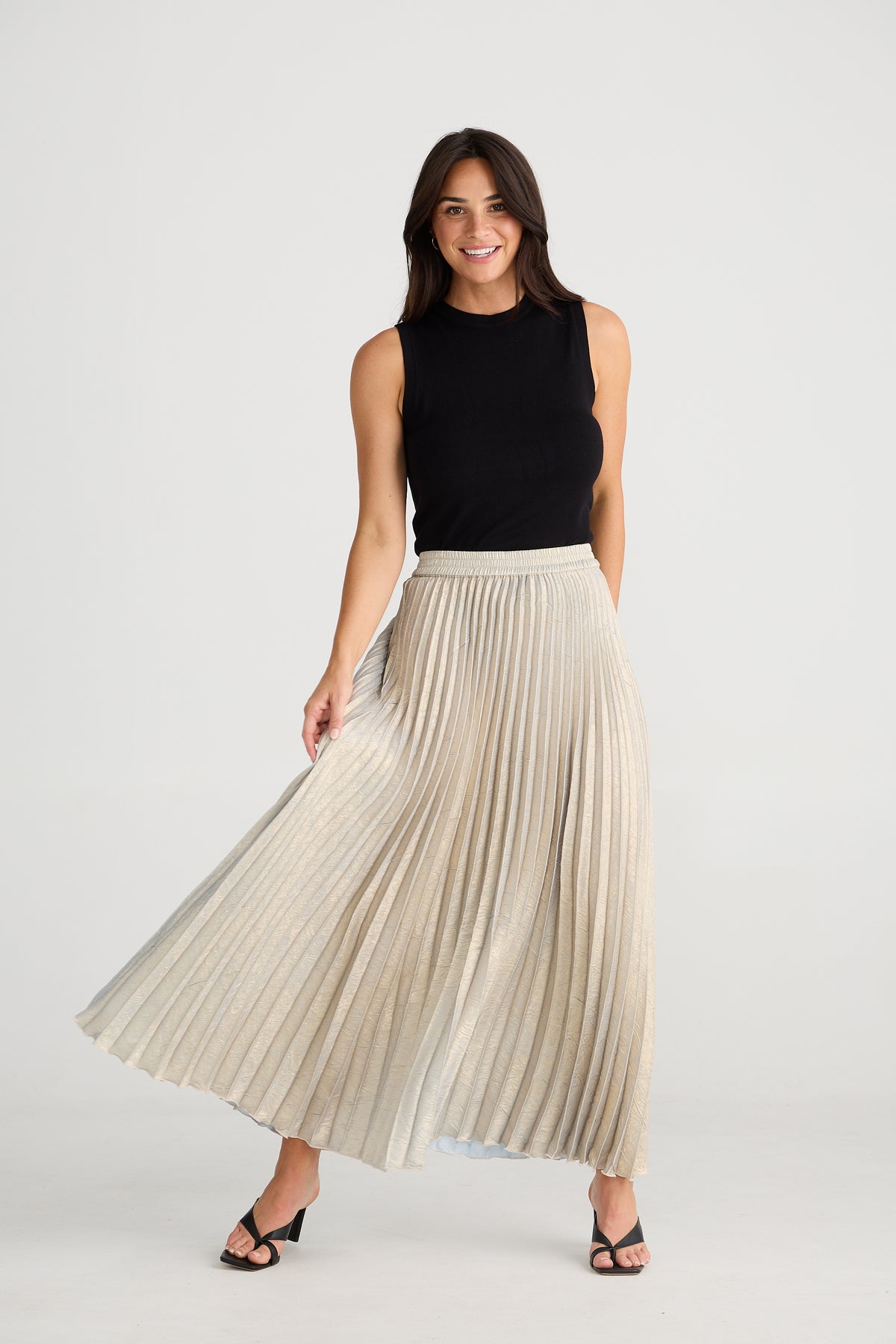 Alias Pleated Skirt Champagne