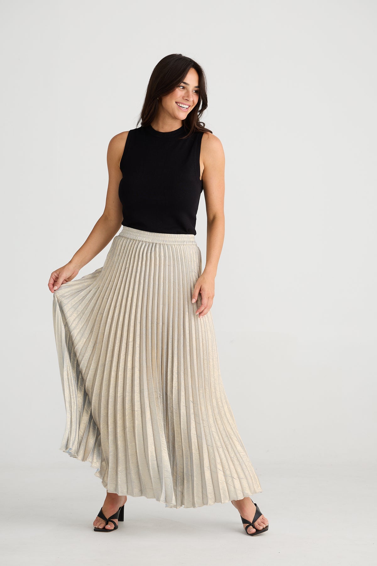 Alias Pleated Skirt Champagne