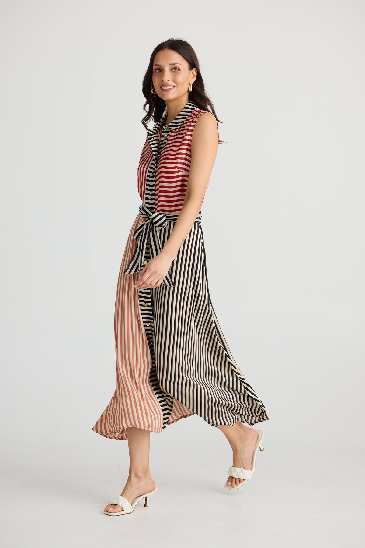 Lucy Sleeveless Dress Allsorts Stripe