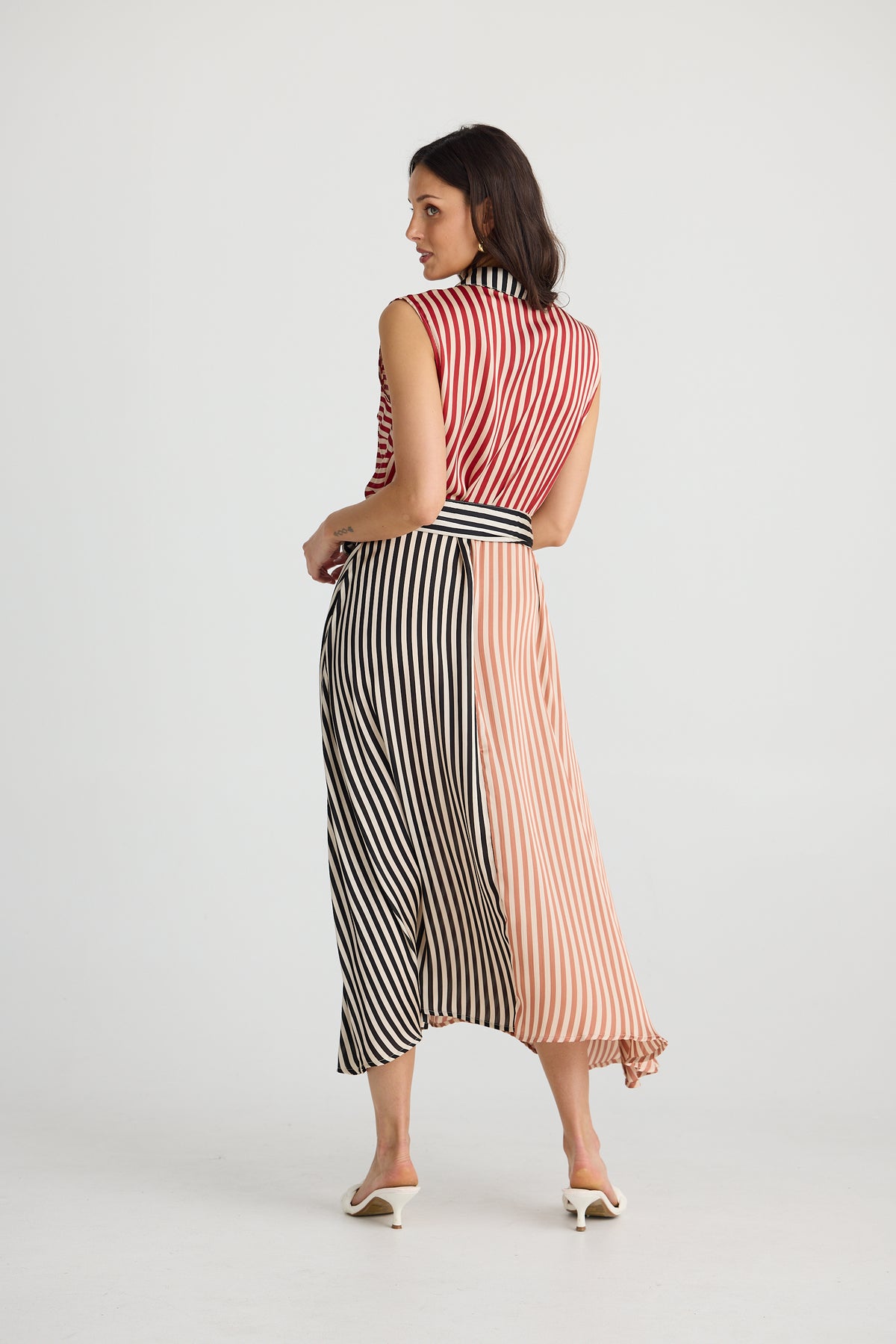 Lucy Sleeveless Dress Allsorts Stripe