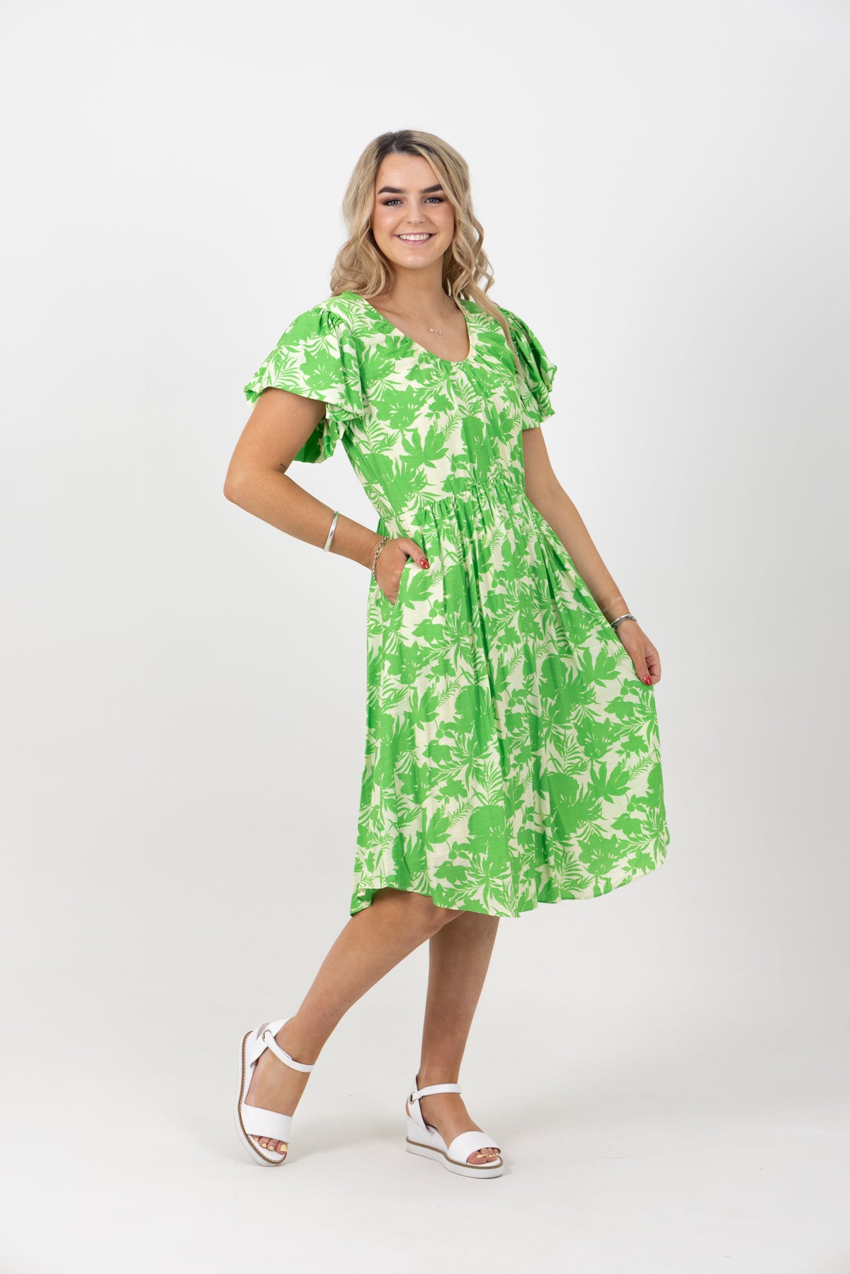 Monterey Dress Green Palm