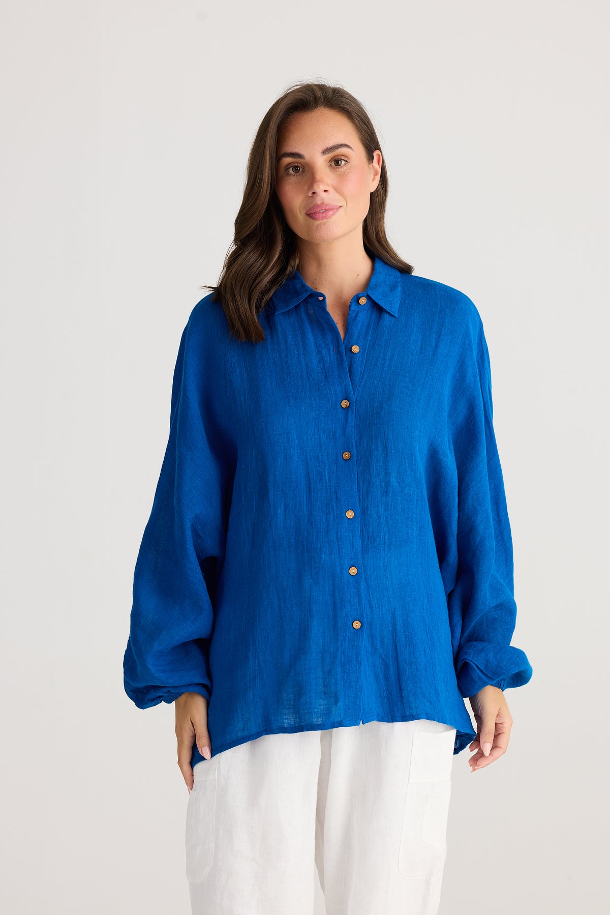 Cliffside Shirt Sapphire Gauze