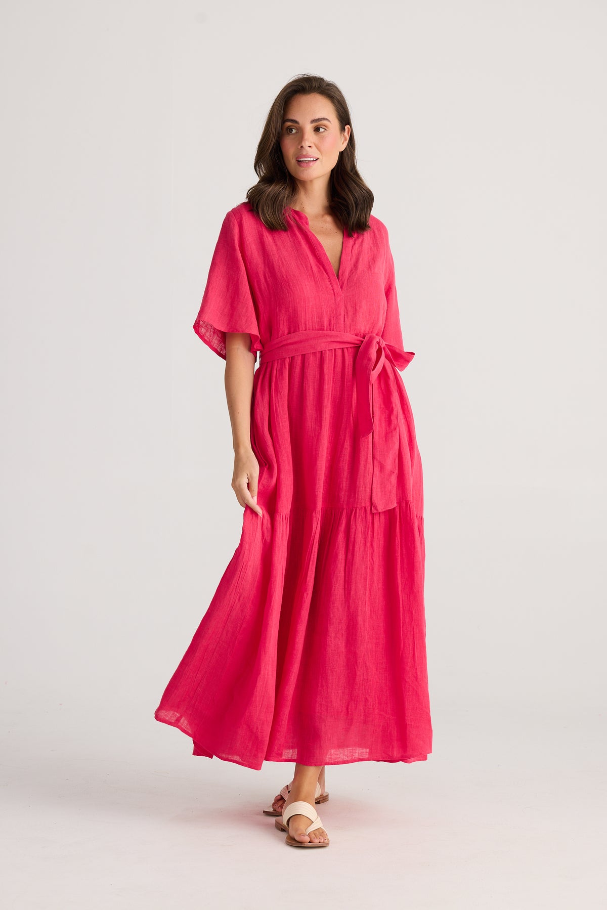 Lynwood Dress Raspberry Gauze