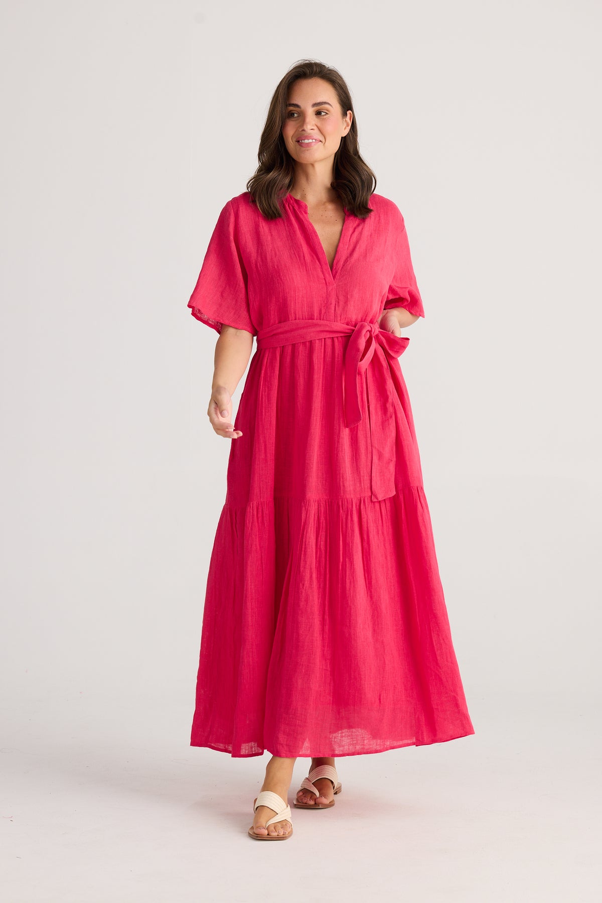 Lynwood Dress Raspberry Gauze