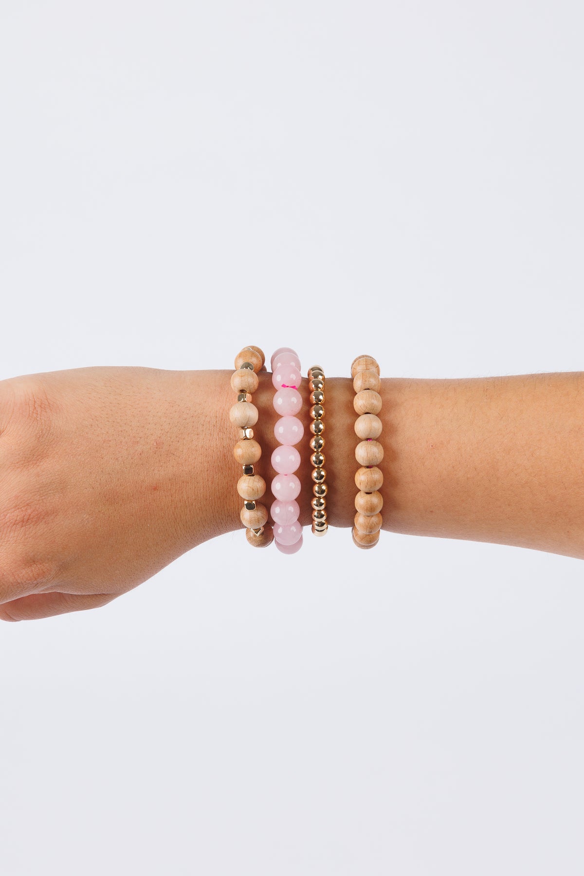 Sunset Stack Bracelet Baby Pink