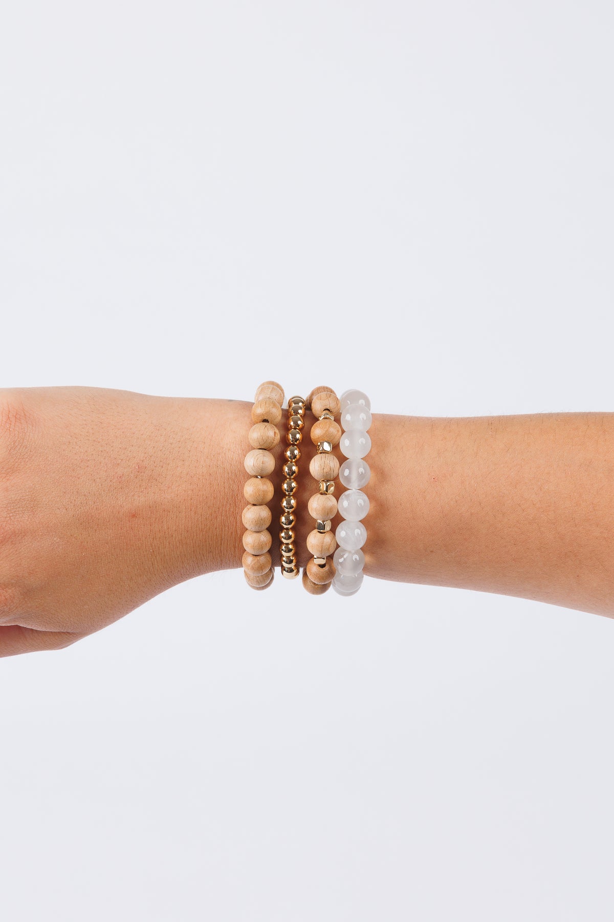 Sunset Stack Bracelet White