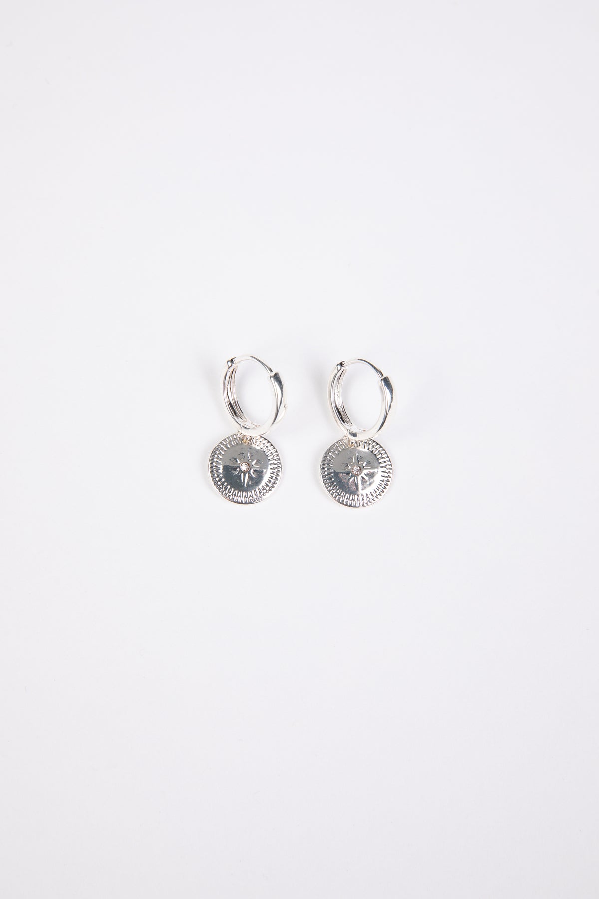 Compass Earrings Silver