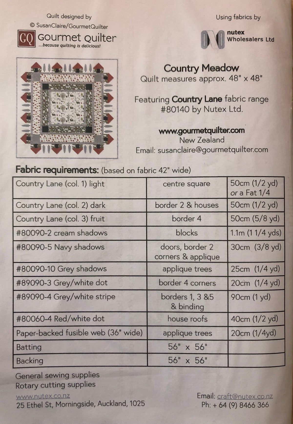 Country Meadow Quilt Pattern