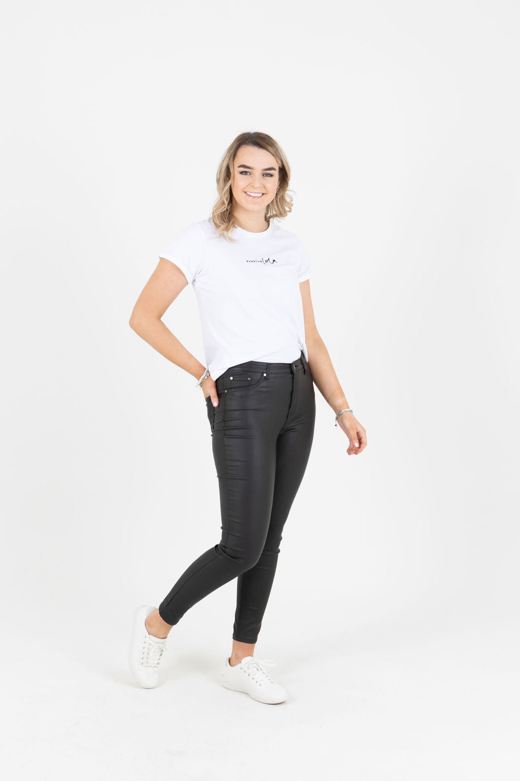 Womens wet look on sale jeans