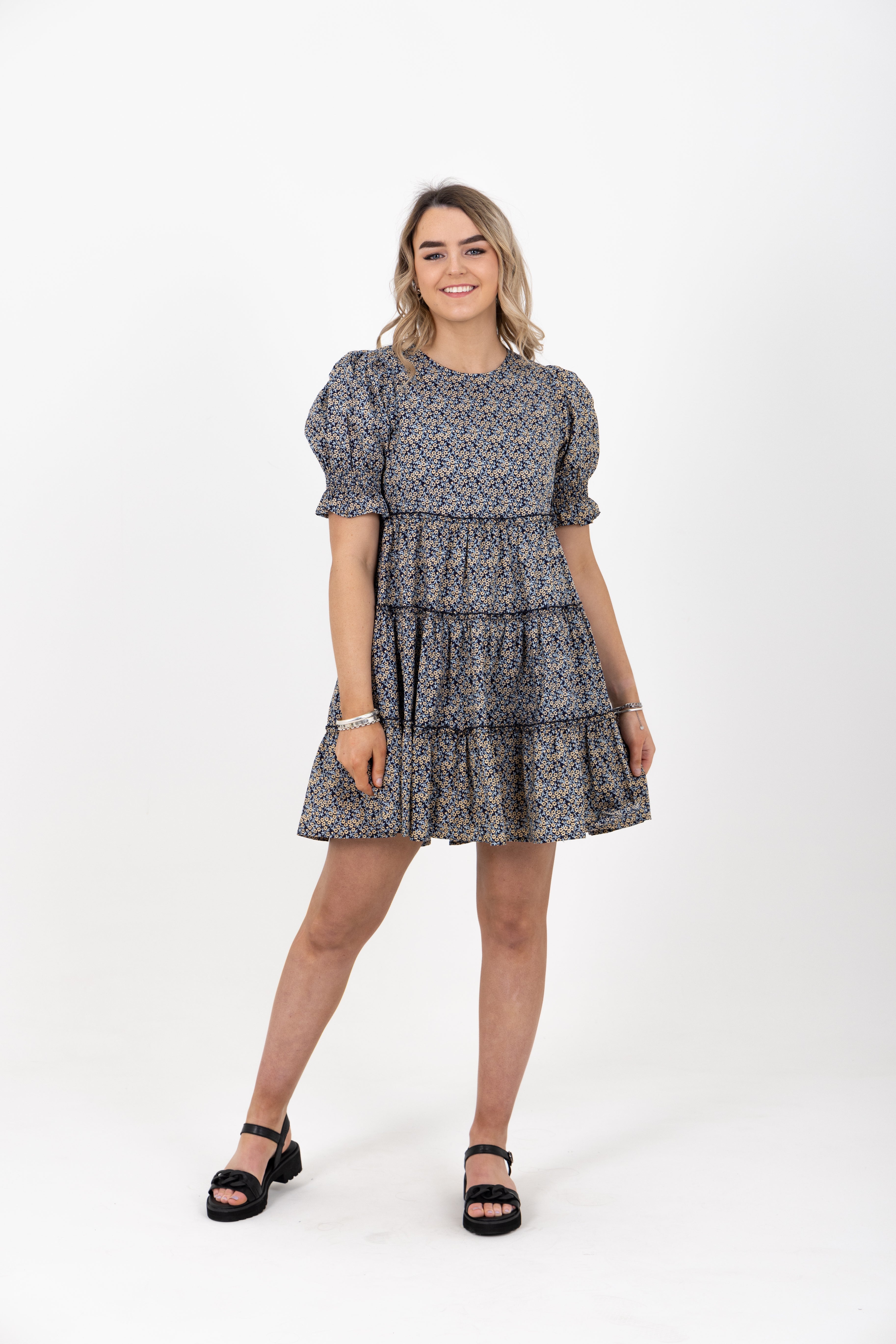 Mini tiered dress best sale