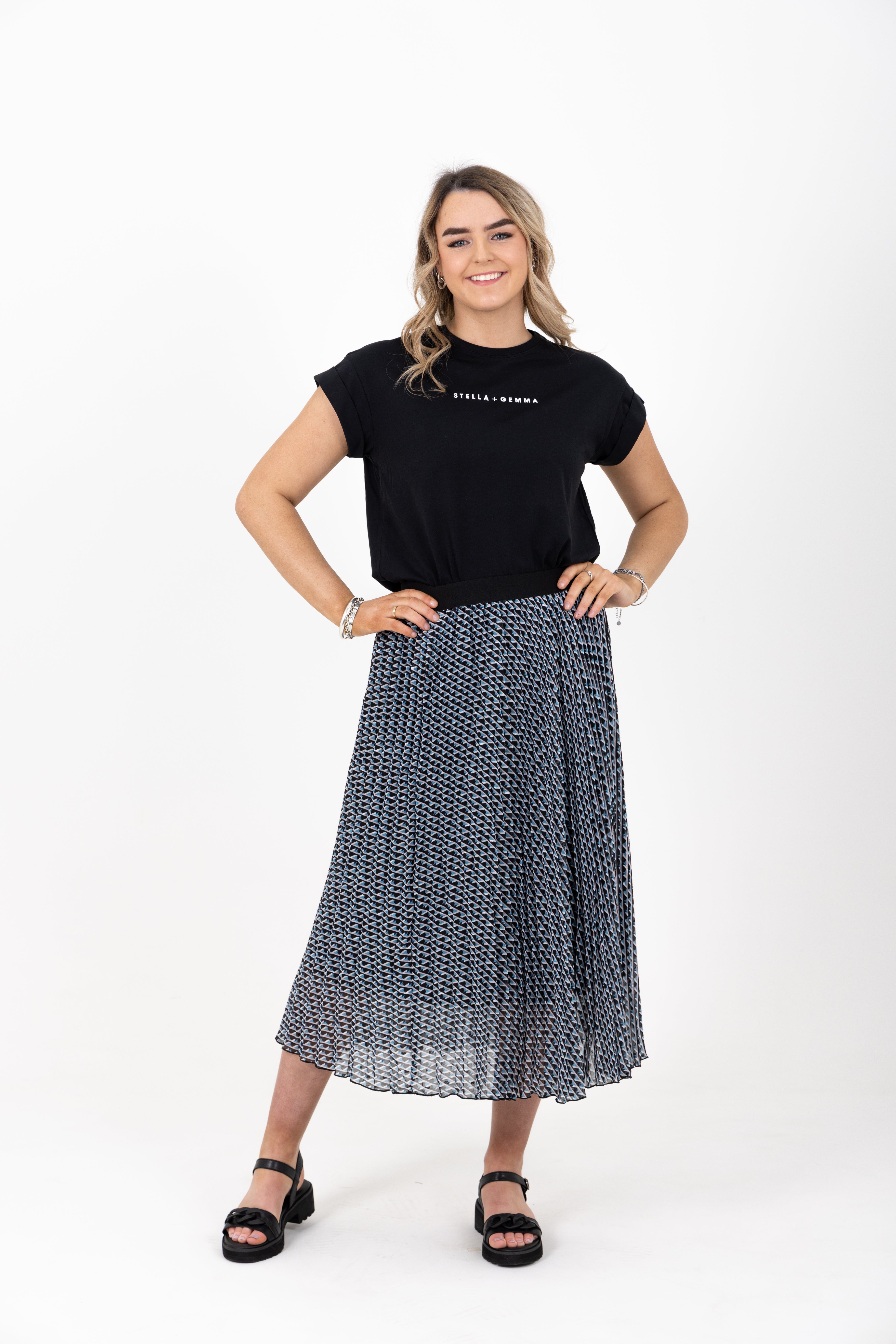 Plus size 2025 sunray pleated skirt