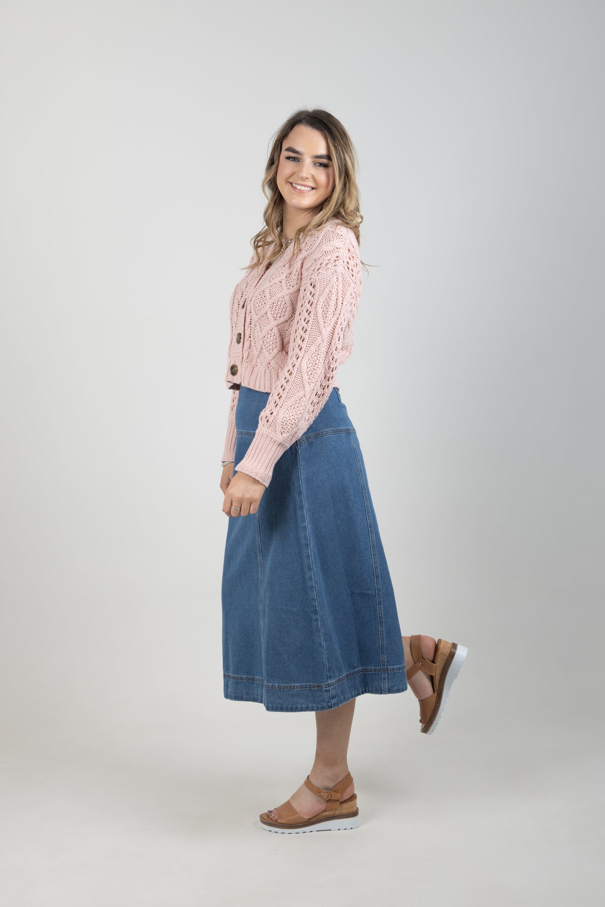 Dixie Skirt Light Wash