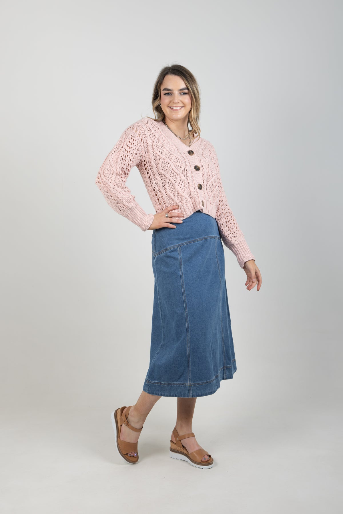 Dixie Skirt Light Wash