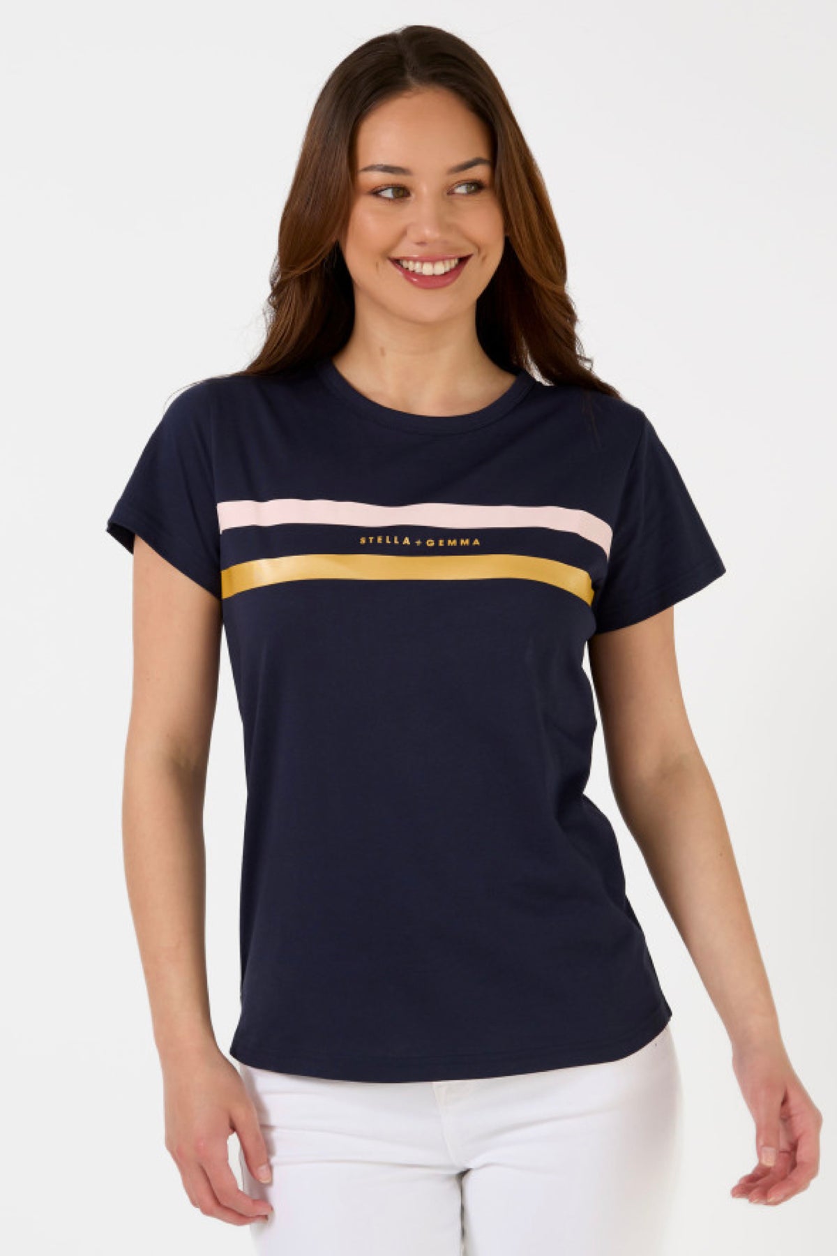 T-Shirt Navy Icon Stripe