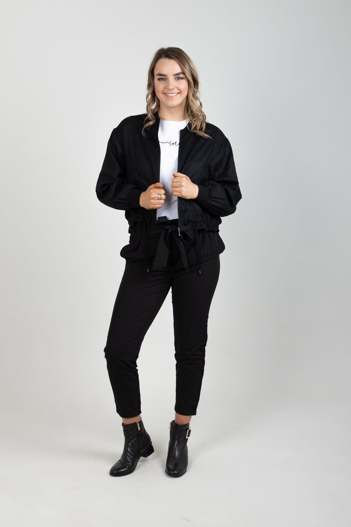 Keen Jacket Black Linen - EXCLUSIVE TO MINT