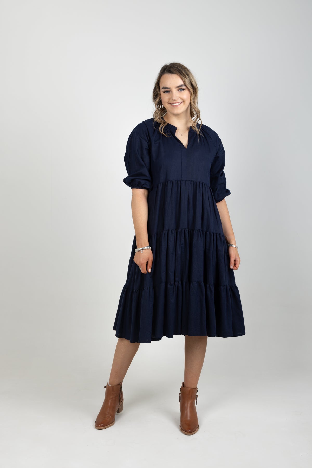 Victoria Dress Navy