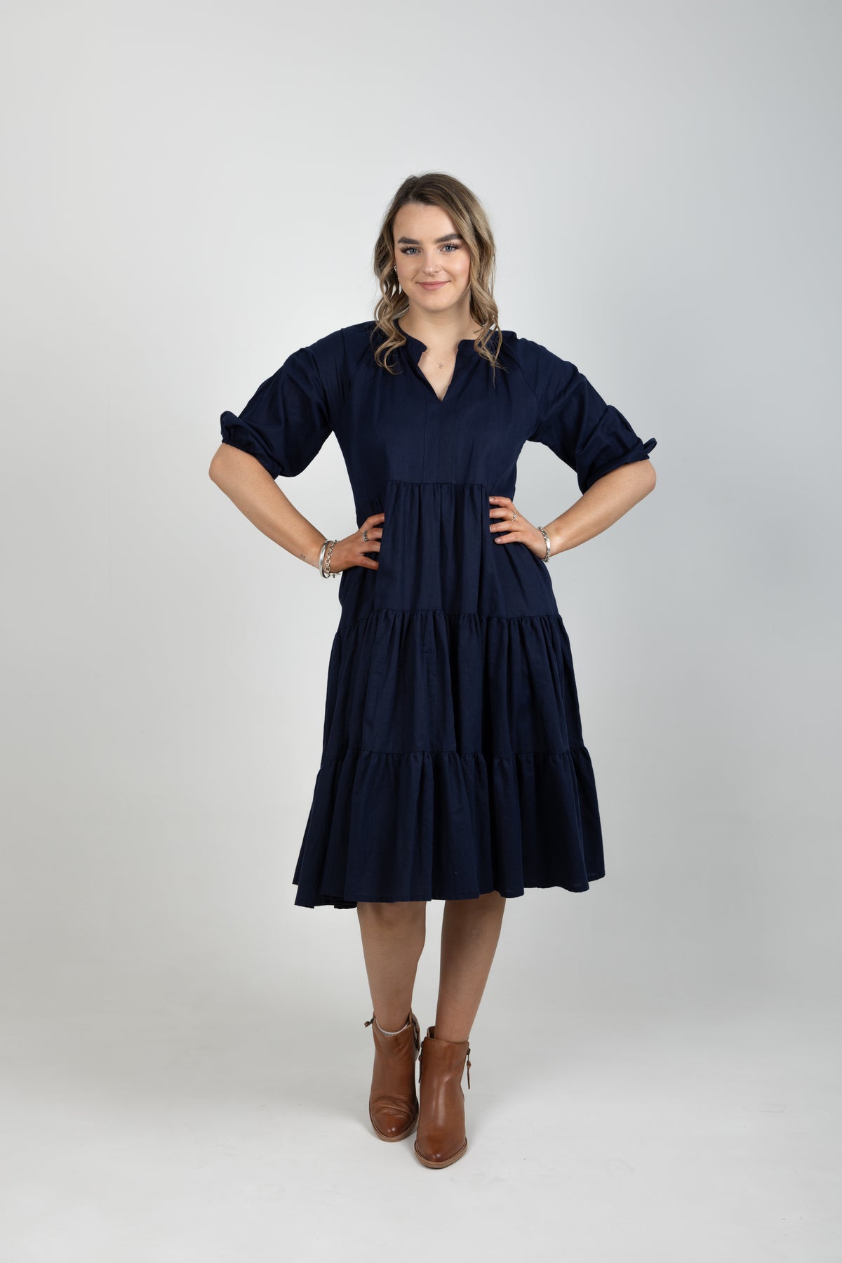 Victoria Dress Navy