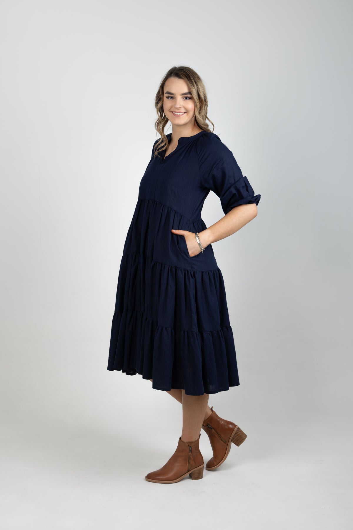 Victoria Dress Navy