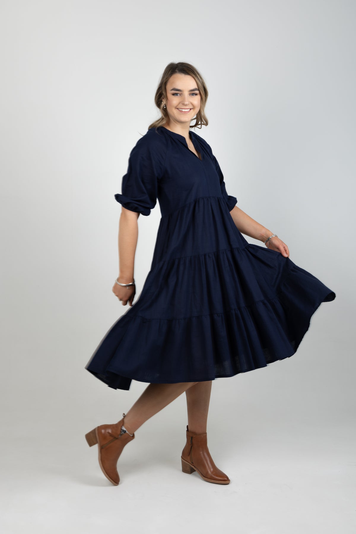 Victoria Dress Navy