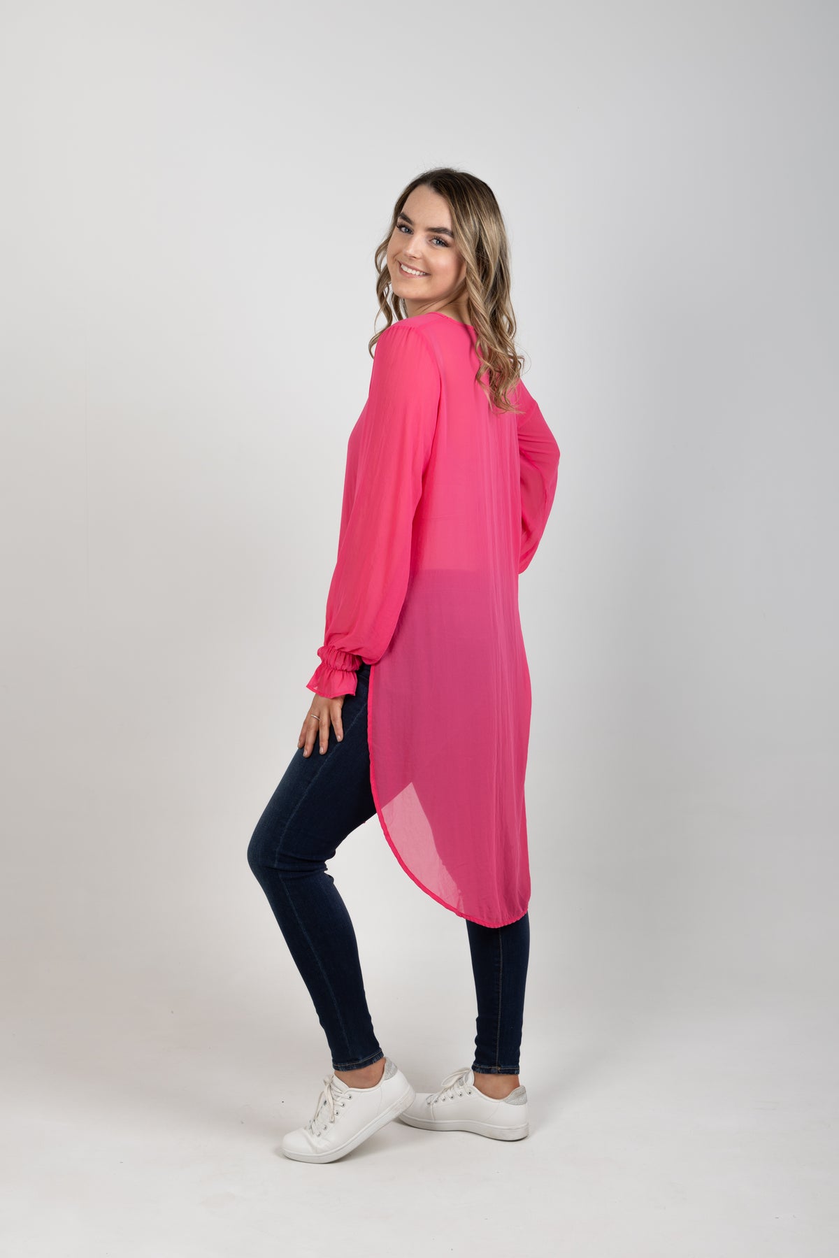 V Neck Opal Tabard Pink