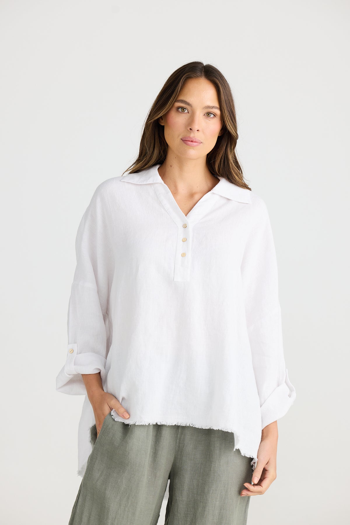 Amar Shirt White Linen