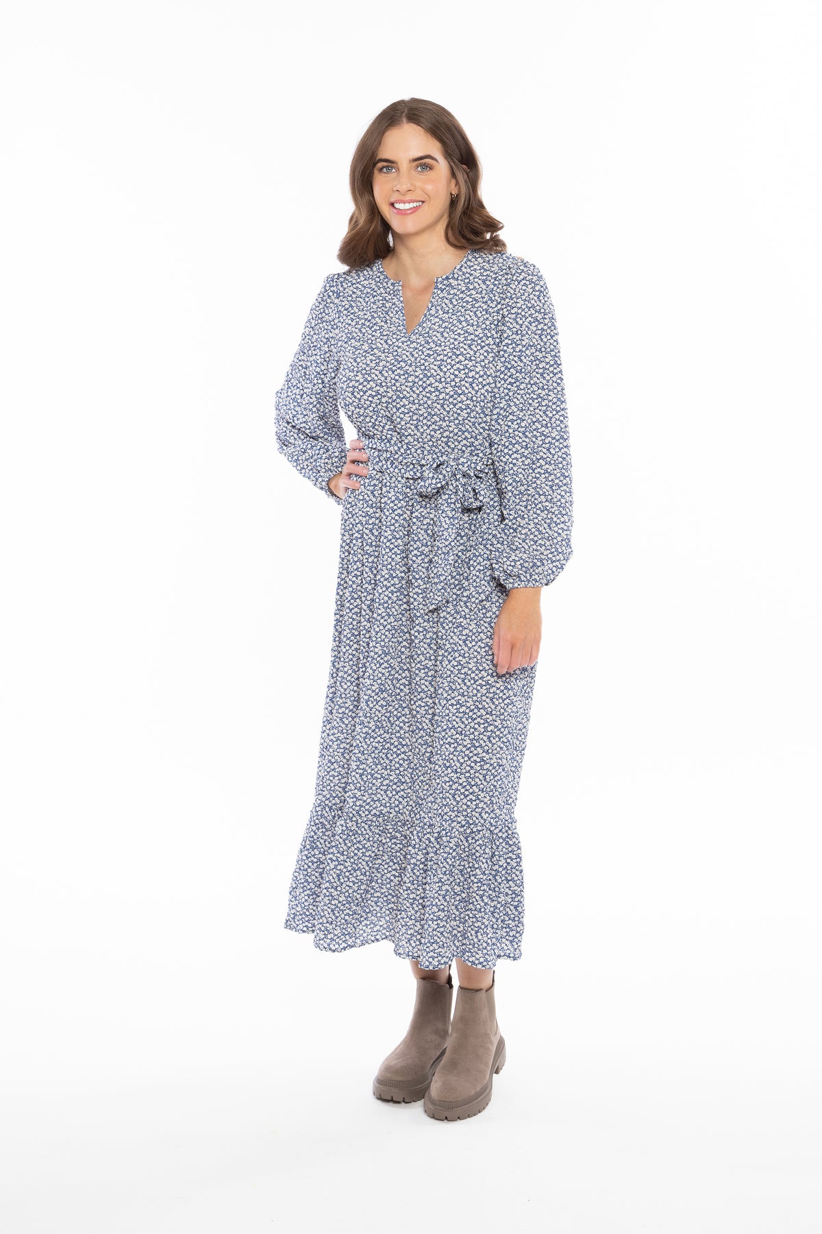 Perceptive Dress Long Sleeve Stormy Floral