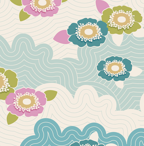 Lazydays Frances Teal Fabric