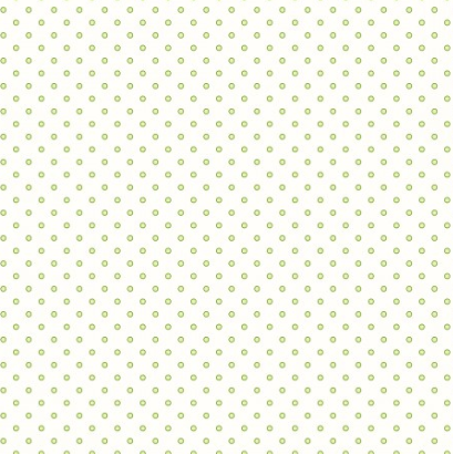 Green Dots On Cream Fabric