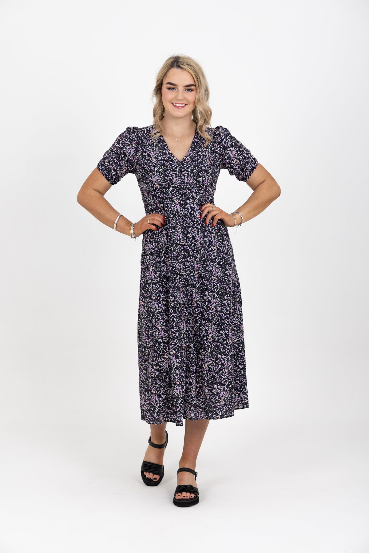 Cheerful Maxi Dress Lavender Pop