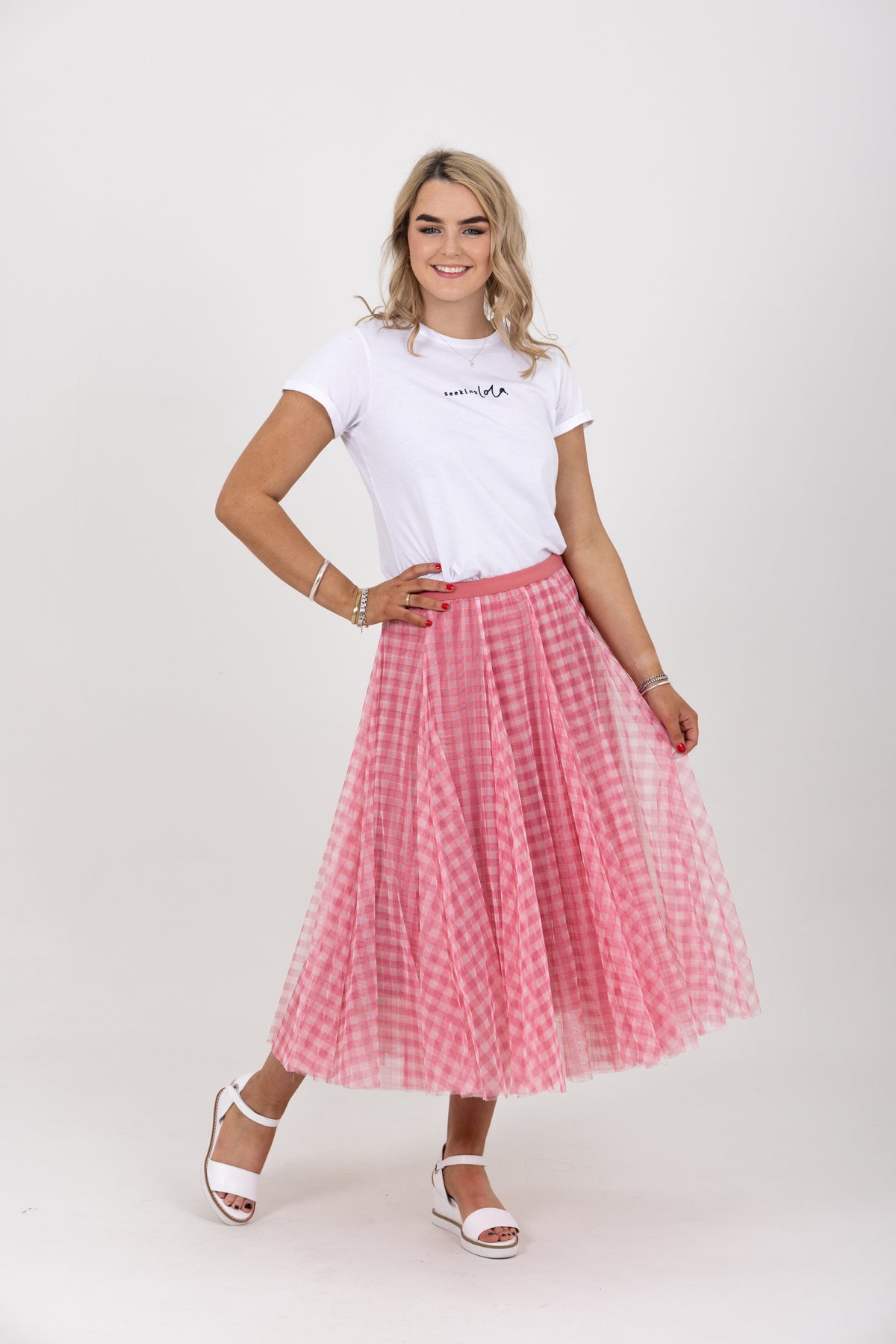 Tulle Skirt Pink Gingham