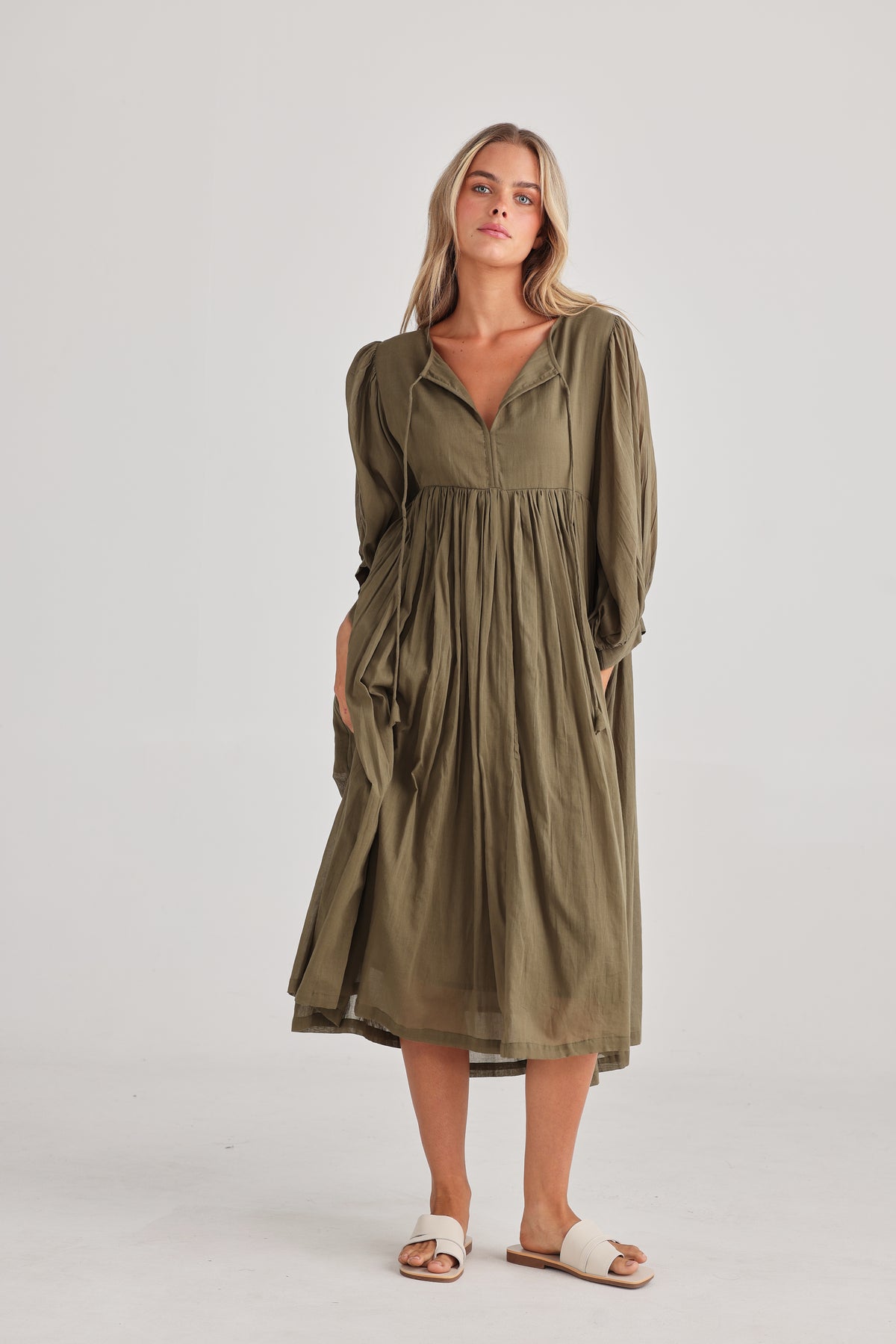 Wisteria Dress Olive