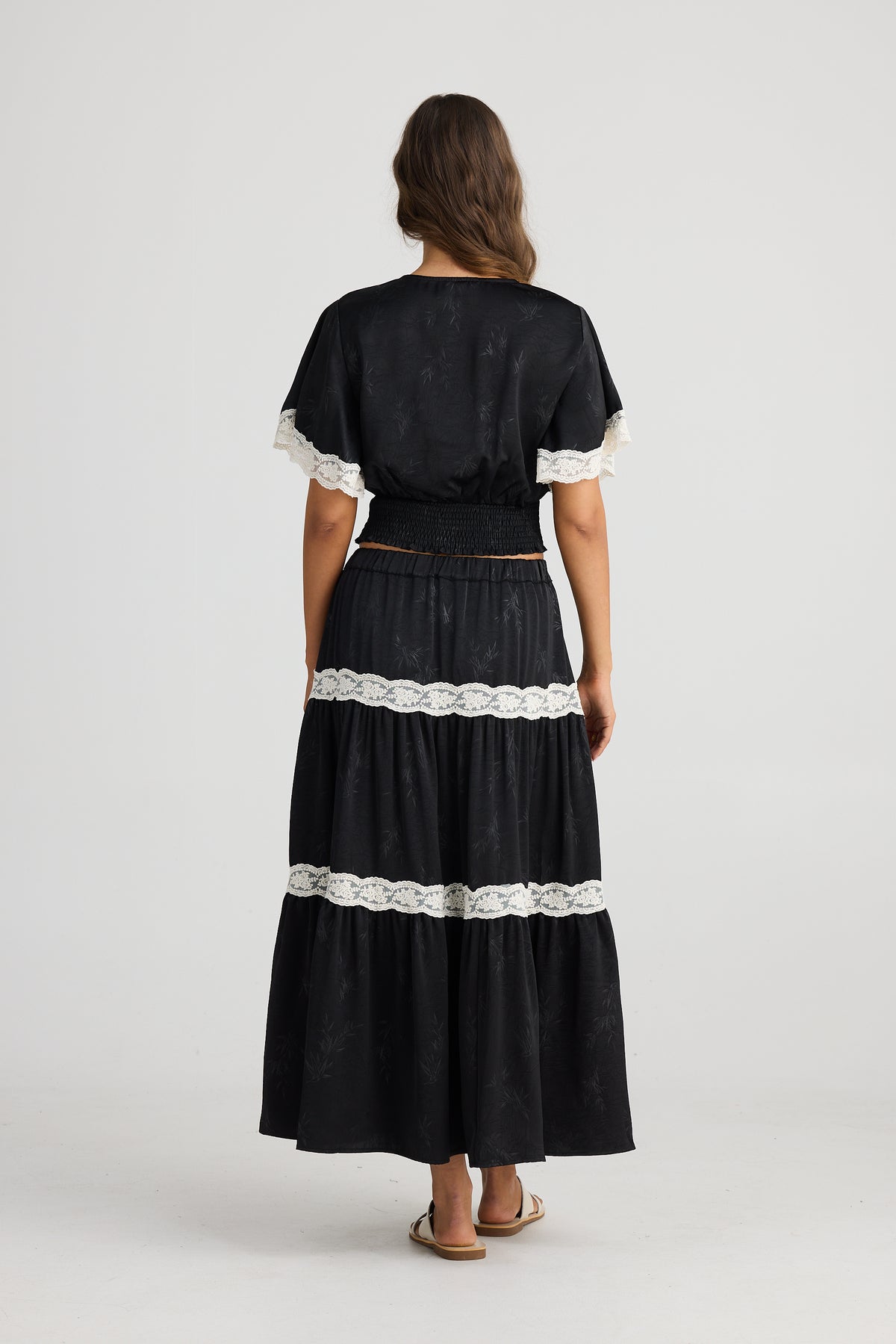 Emery Skirt Black Jacquard