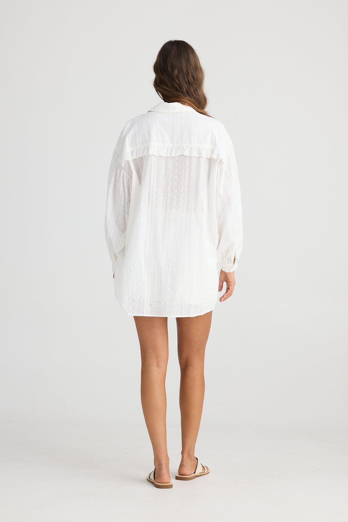 Dahlia Overshirt White Broderie