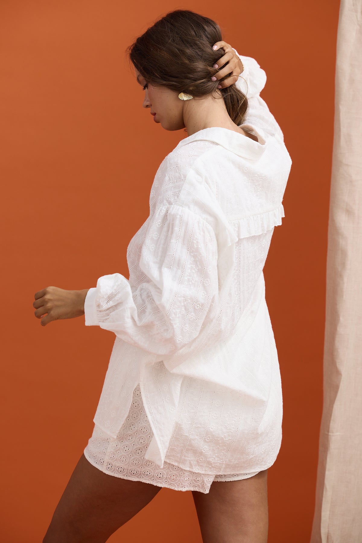 Dahlia Overshirt White Broderie