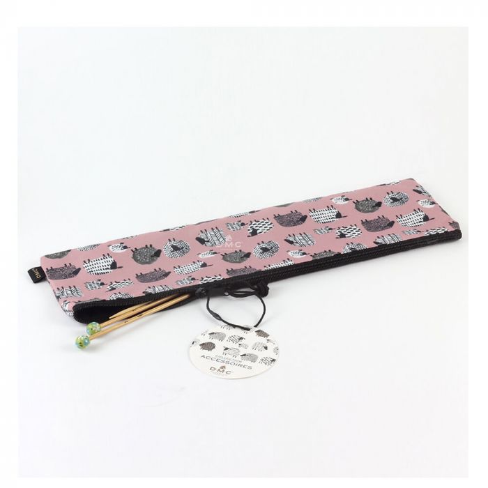 Sheep Knitting Needle Case Pink