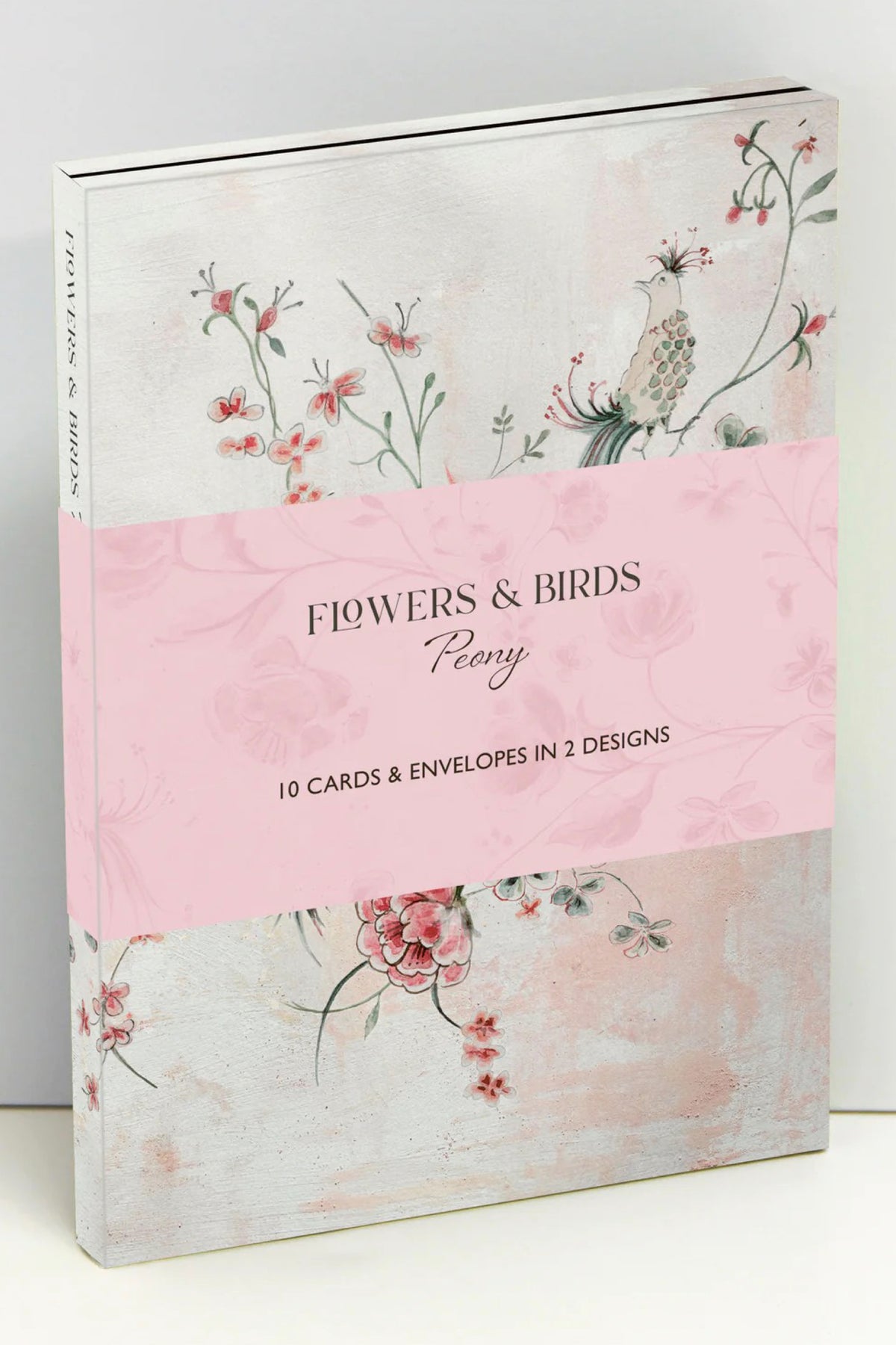 Flowers & Birds Peony Wallet Notecards