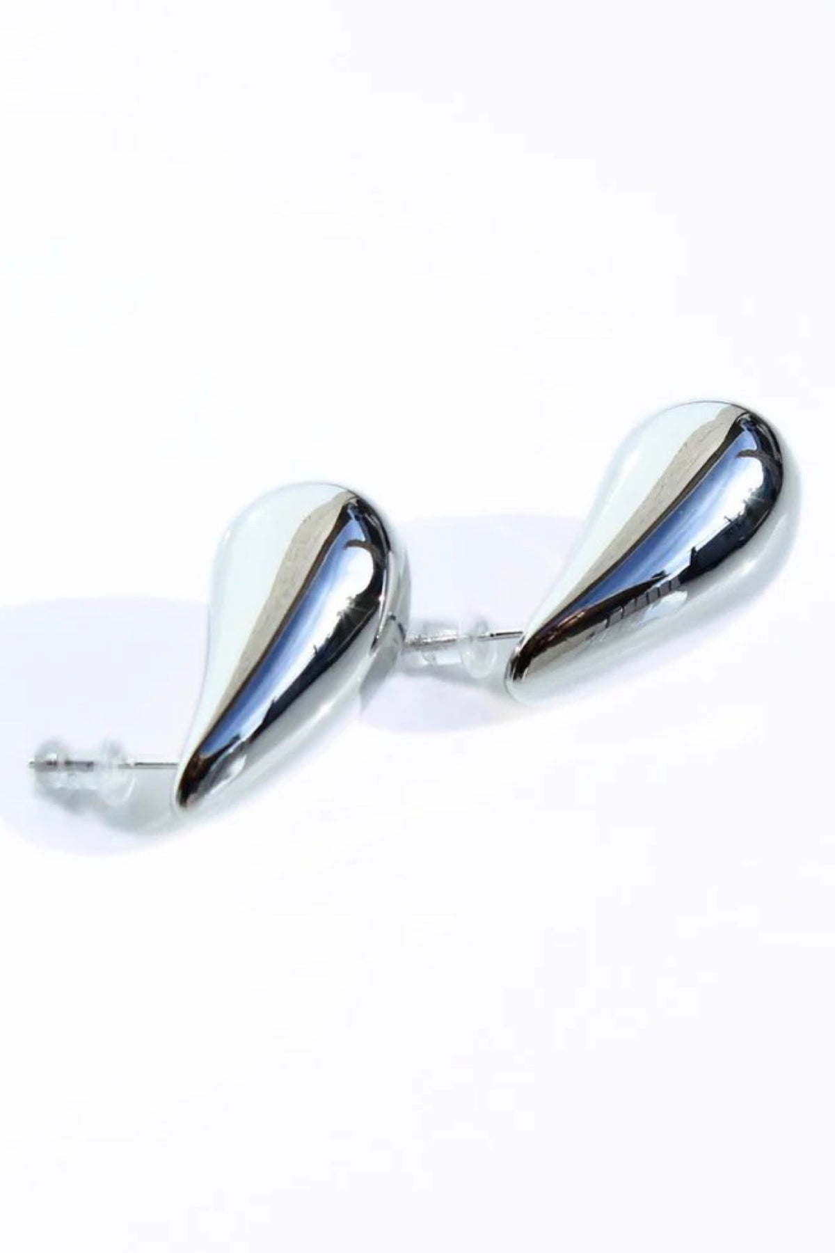 Tear Drop Silver Earrings Large