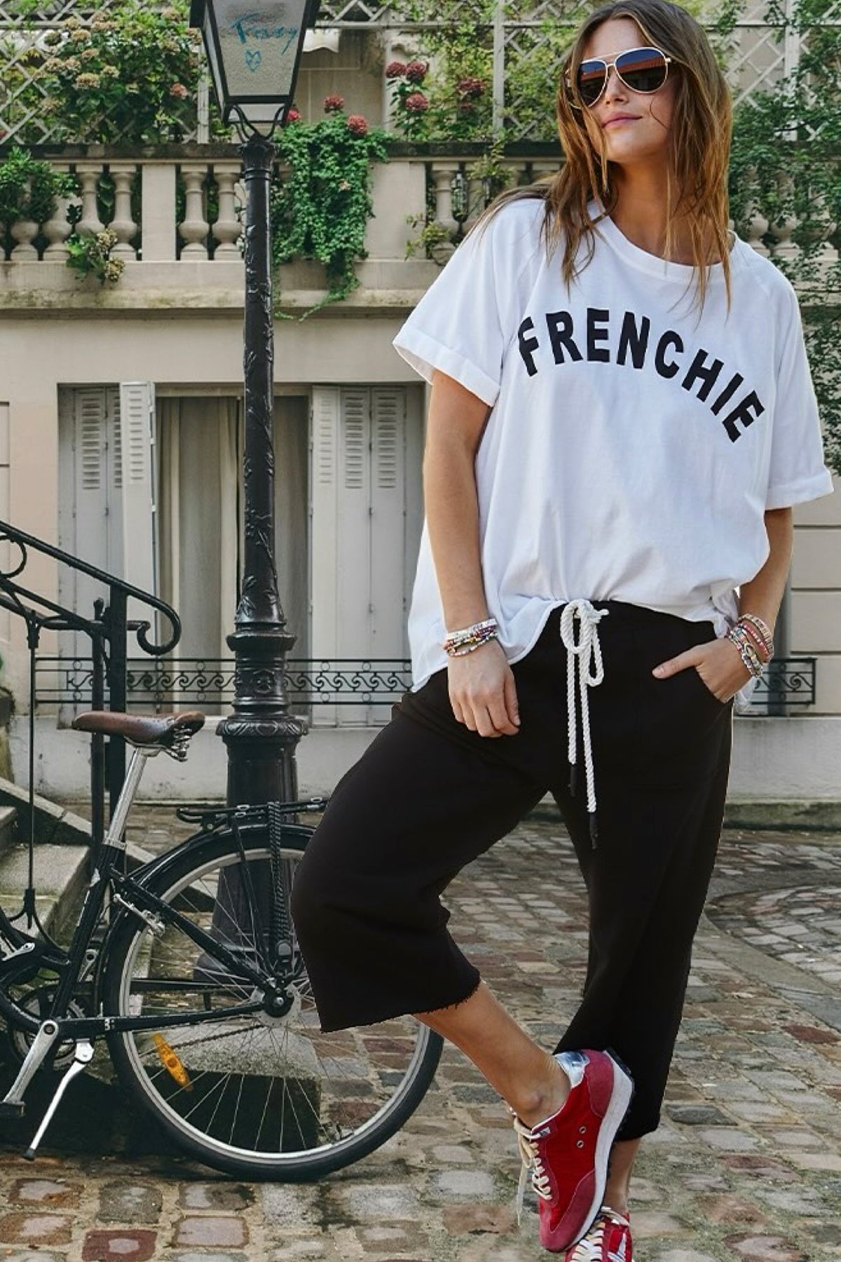 Frenchie Tee White