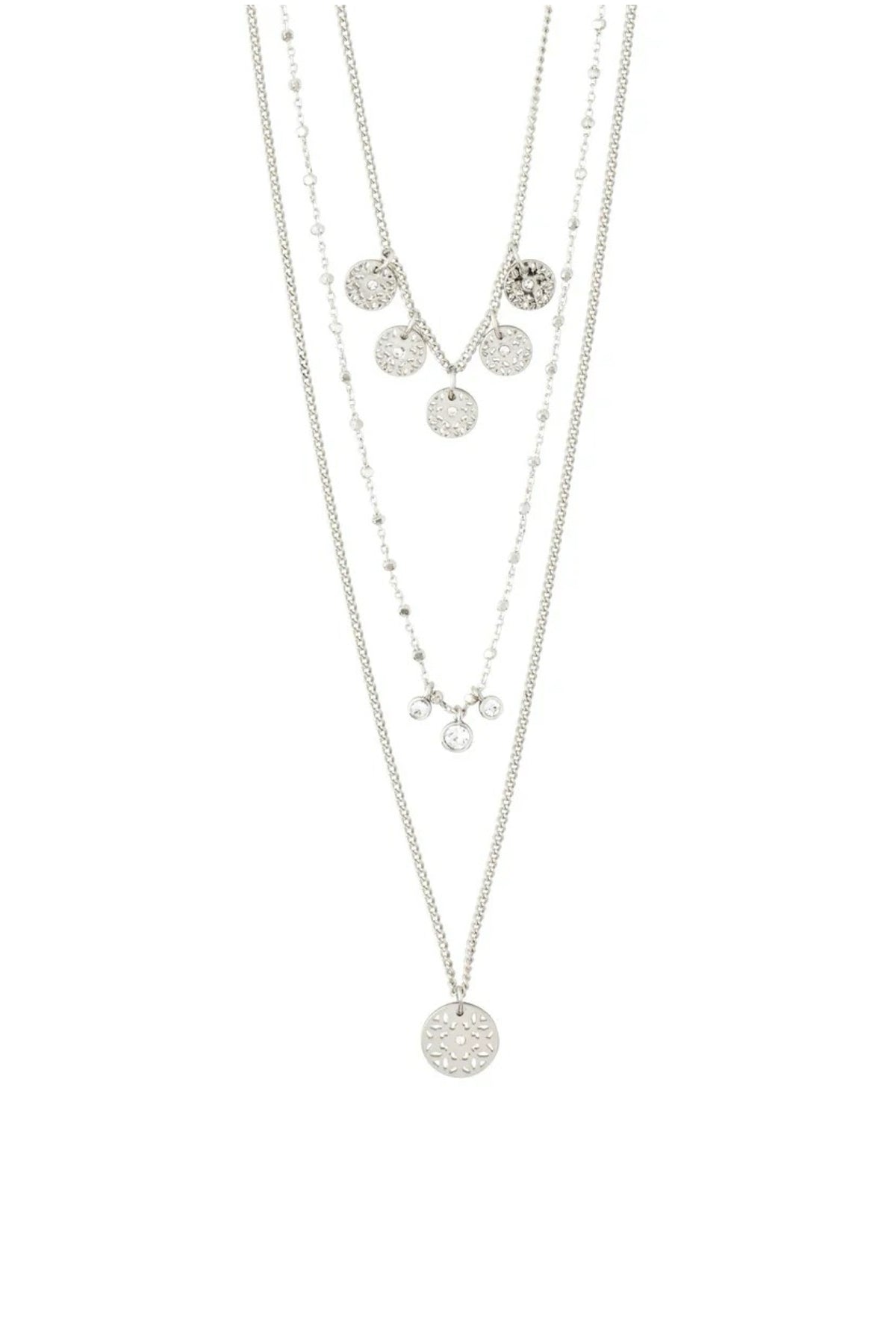 Carol Necklace Silver Plated Crystal