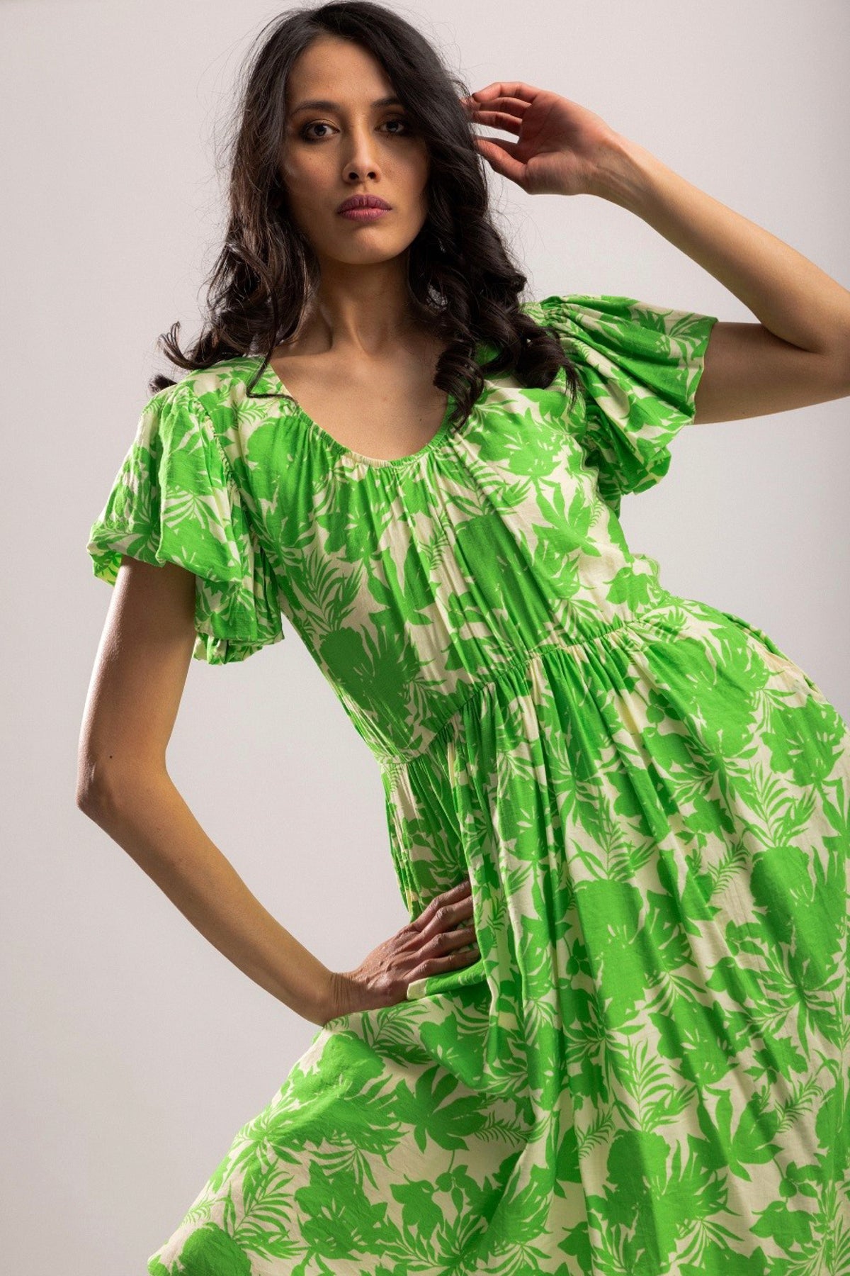 Monterey Dress Green Palm