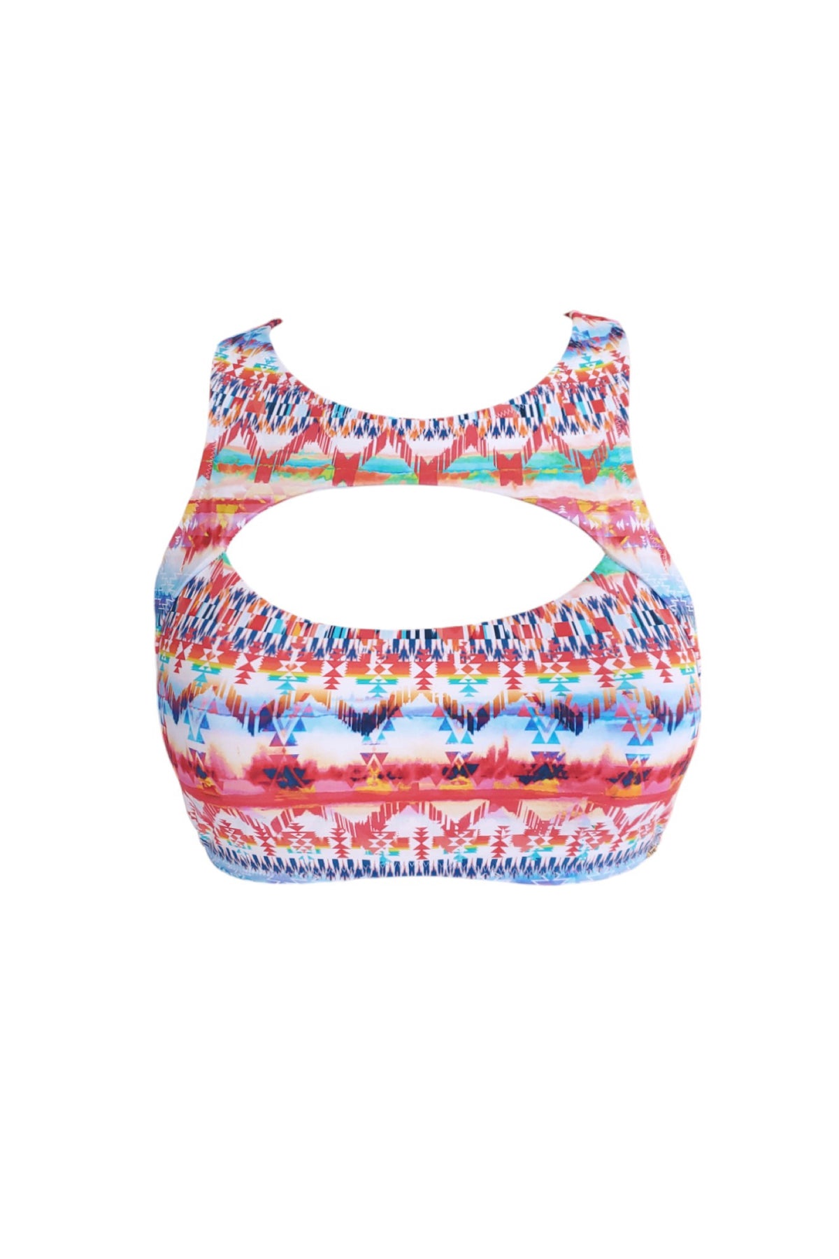 High Neck Crop Top Multi